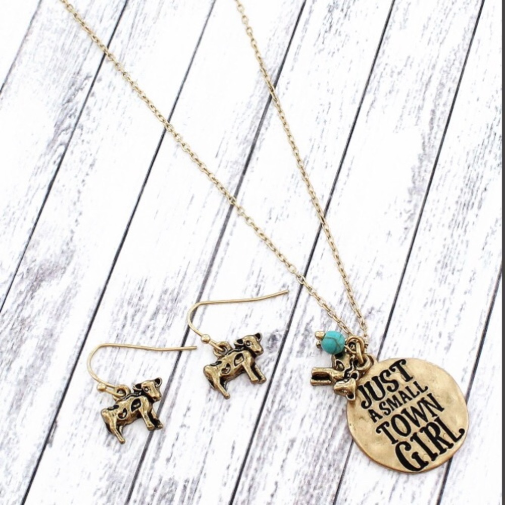 Just a Small Town Girl Necklace and Earrin…